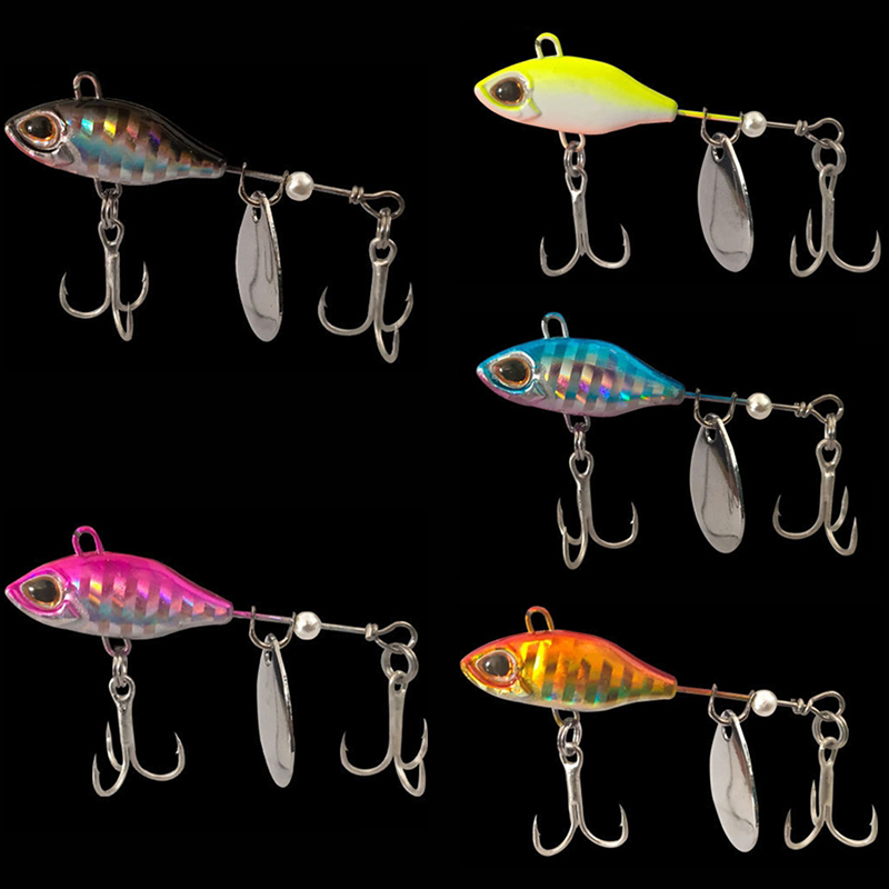 Fishing Lure Spoon - Rotating Tail VIB Vibration Bait Spinner
