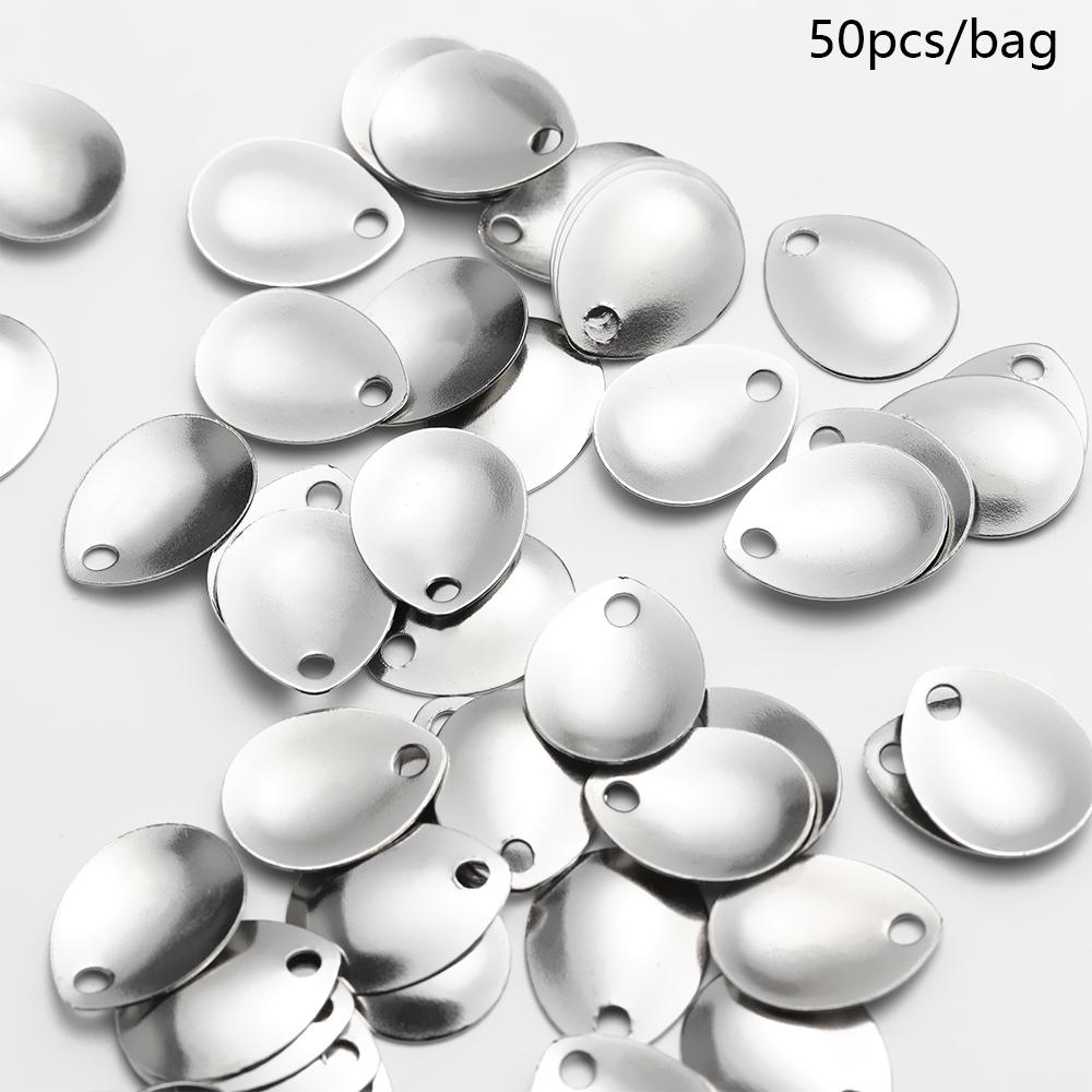 50PCS Silver Smooth Nickel Seq - Fishing Lure Spoon recension och pris
