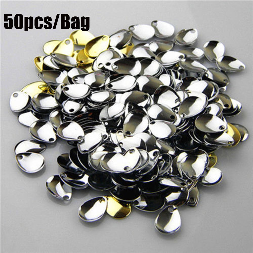 50PCS Silver Smooth Nickel Seq - Fishing Lure Spoon recension och pris