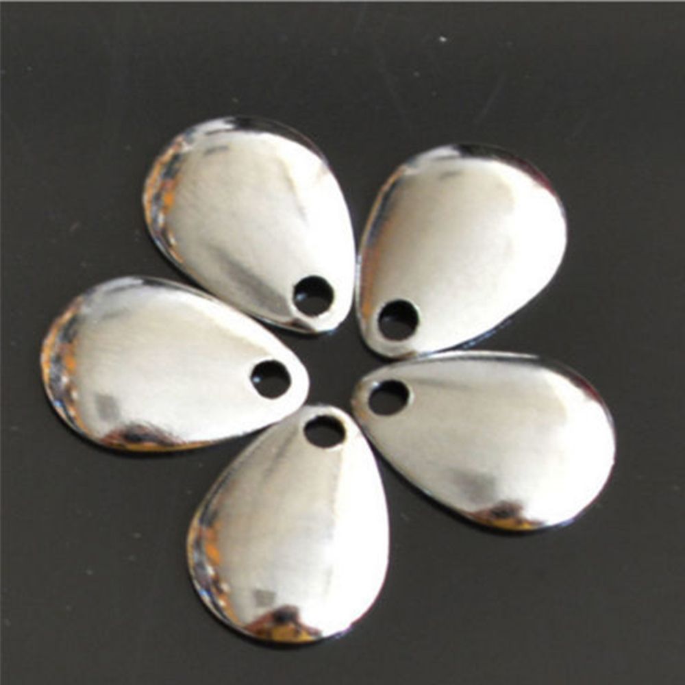 50PCS Silver Smooth Nickel Seq - Fishing Lure Spoon recension och pris