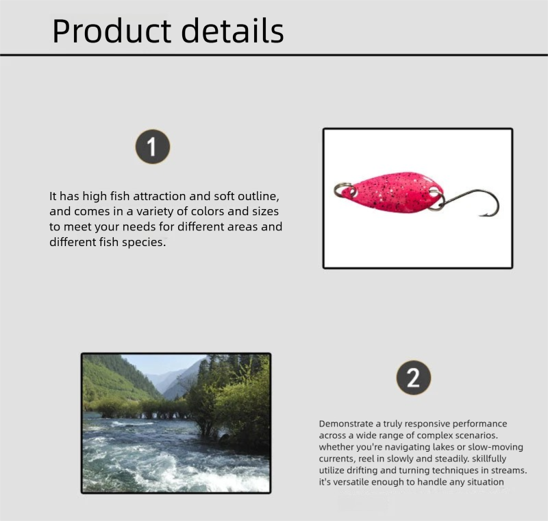 1pc 1.5g/2.5g/3.5g/5g Fishing  - Fishing Lure Spoon recension och pris