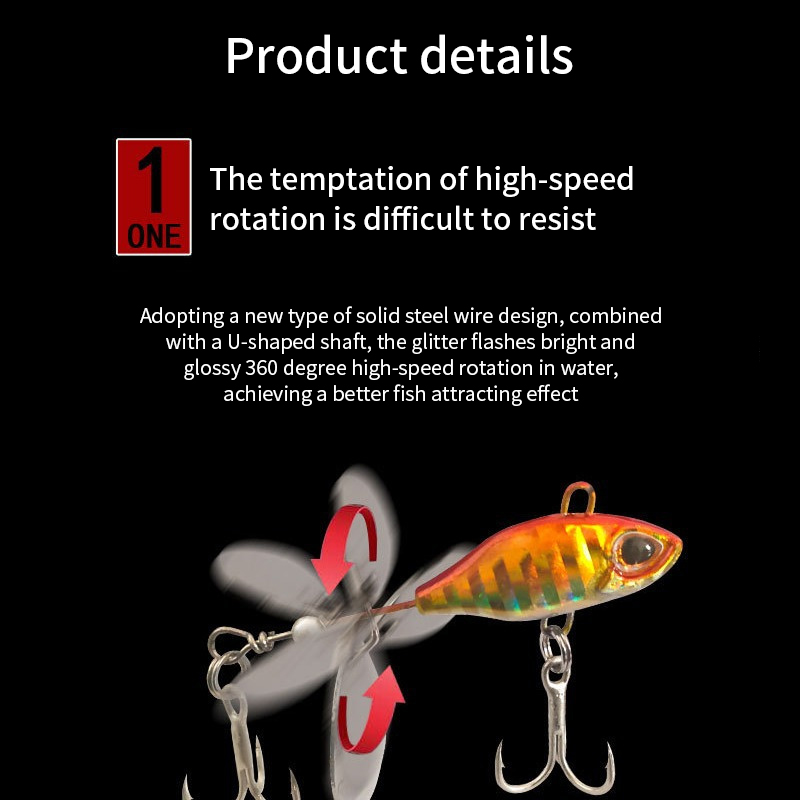 Rotating Tail VIB Vibration Ba - Fishing Lure Spoon recension och pris